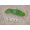 Kelly Green Sea Glass Hair Comb