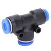 50Pcs 3‑Way Pneumatic Connector Quick PU Tube Hose Push in