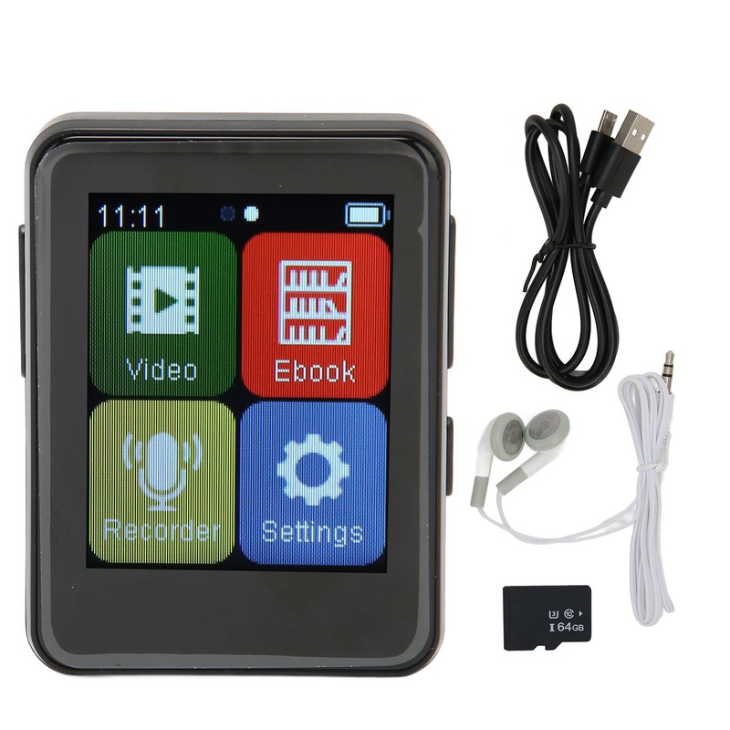 MP3 Player Bluetooth 5.0 Intelligent HD Noise Reduction FM Radio
