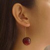 Dtup Aretes Largos Cereza Divinos Elegantes Originales Kawaii