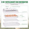 BREUAILY 15 Egg Incubator 3 In 1 Fully Automatic Poultry
