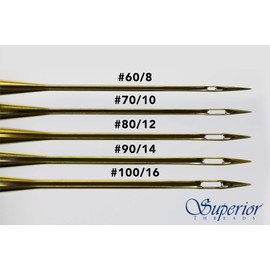 Superior Threads - Titanium-Coated Topstitch Needles #80/12-5 Count Quilting Embroidery Sewing