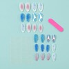 24Pcs Gradient Almond Press on Nails Acrylic Medium Fake Nails