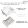 KARAMAG Small Vessel Sink 15"x12" Wall Mount Bathroom Sink Rectangular