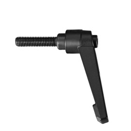 sourcing map M8 x 32mm Handle Adjustable Clamping Lever Thread Push Button Ratchet Male Threaded Stud Knobs Locking Rotating Screw Handles Quick Release Bolt Black 5pcs