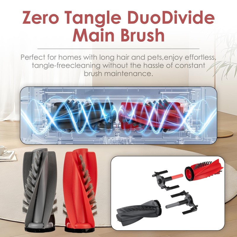 (2 Pack) Q Revo Curv Replacement Roller Brushes for Roborock