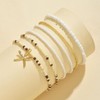 Fashband Boho Beaded Anklets Starfish Layered Ankle Bracelet Beach Summer