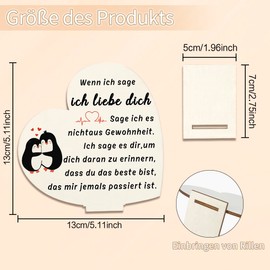 I Love You, Anniversary Gift for Him and Her, Wedding Anniversary Gifts, Love Gift for Her, Love Gifts for Women and Men, Partner Gifts, Heart-Shaped Board