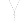 QXTX Faith Pendant Stainless Steel Cross Necklace Pray Belive Hope