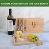 Monogram Oak Wood Cheese Board With Spreader, M-Initial (M)