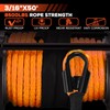 Synthetic Winch Rope Kit, 3/16" x50 ft 8500LBS Winch Cable