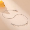 Amaxer Adjustable Stainless Steel Snake Chain Ankle Bracelet 0.04in Width