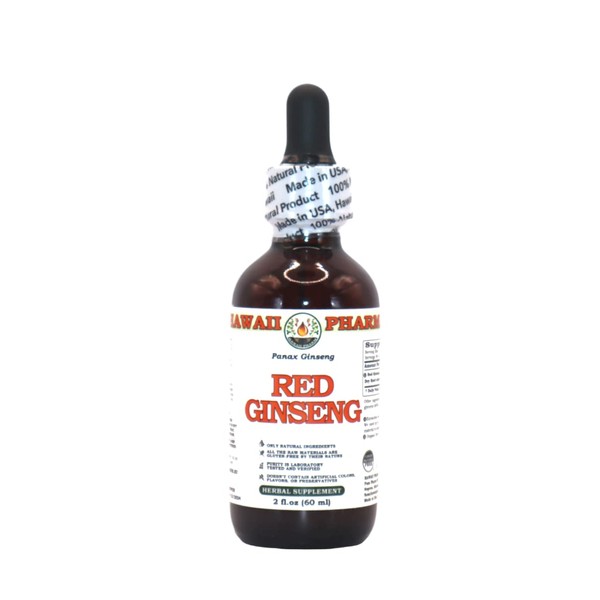 Hawaii Pharm Europe Red Ginseng (Panax Ginseng) Dry Root Alcohol-free Liquid Extract Glycerite 60 ml