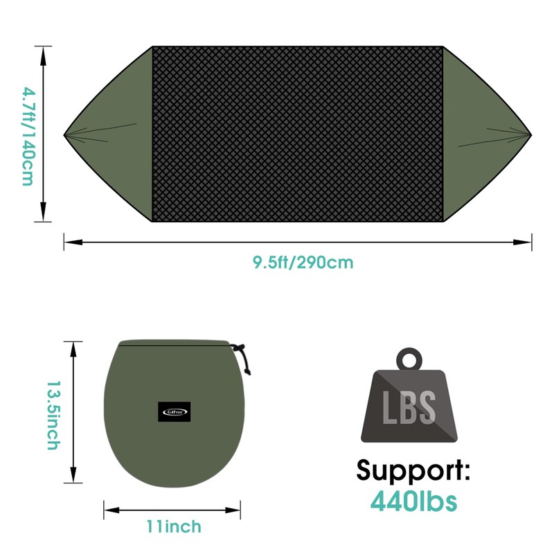 G4Free Large Camping Hammock with Mosquito Net 2 Person Pop-up