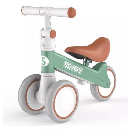 Sejoy BALBI-002 Mini Bici Bebe Bicicleta De Equilibrio Asiento Ajustable Para Niños 1-2 Años Color Verde