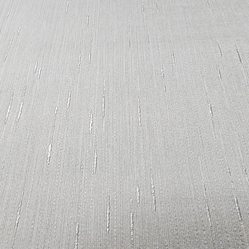 Modern Gray Silver Metallic Faux Fabric Textured Stria Lines Texture