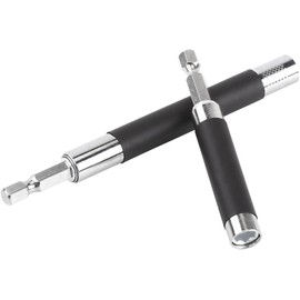 2Pcs Magnetic Screw Drive Guide Drill Bit Holder Extendible Hex Shank Impact Bit Holder for Driver Socket Magnetic 1/4inch Electric Screwdriver
