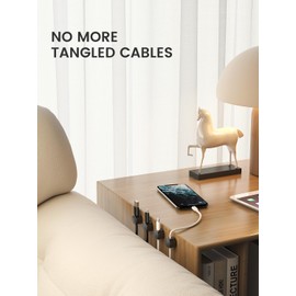 Magnetic Cable Organizer Clips, [1s Lock] 12-Pack Adjustable Cord Holders for Nightstand, Desk, Charging Cable, Tangle-Free Adhesive Wire Management for Under Desk | Smooth Adjustable | Strong Magnet