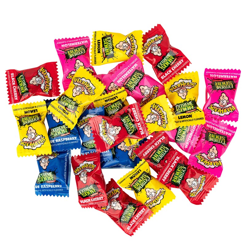 Warheads Extreme Sour Candy - 1Lb. Bag (115 Pieces) -