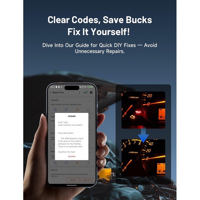 TOPDON TopScan Lite OBD2 Scanner Bluetooth, Bi-Directional Scanner Wireless All