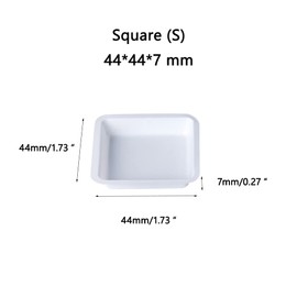 Plastic Weigh Boats Weighing Boat with Flat Buttom Smooth and Anti-Static Surface for Power, Liquid, Solid Measurement (Square (S))