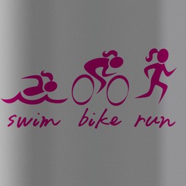 CafePress Swim Bike Run (Girl) 30 Oz Stainless Steel Water Bottle 30 oz (887 ml) Stainless Steel Water Bottle