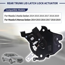 Magimaker Trunk Latch Rear Deck Lid Lock Actuator BKC3-56-820F Compatible with Mazda 3 Axela Sedan 6 Atenza Sedan 2014 2015 2016 2017 2018 2019 Replace BKC356820F Door Lock Latch Actuator