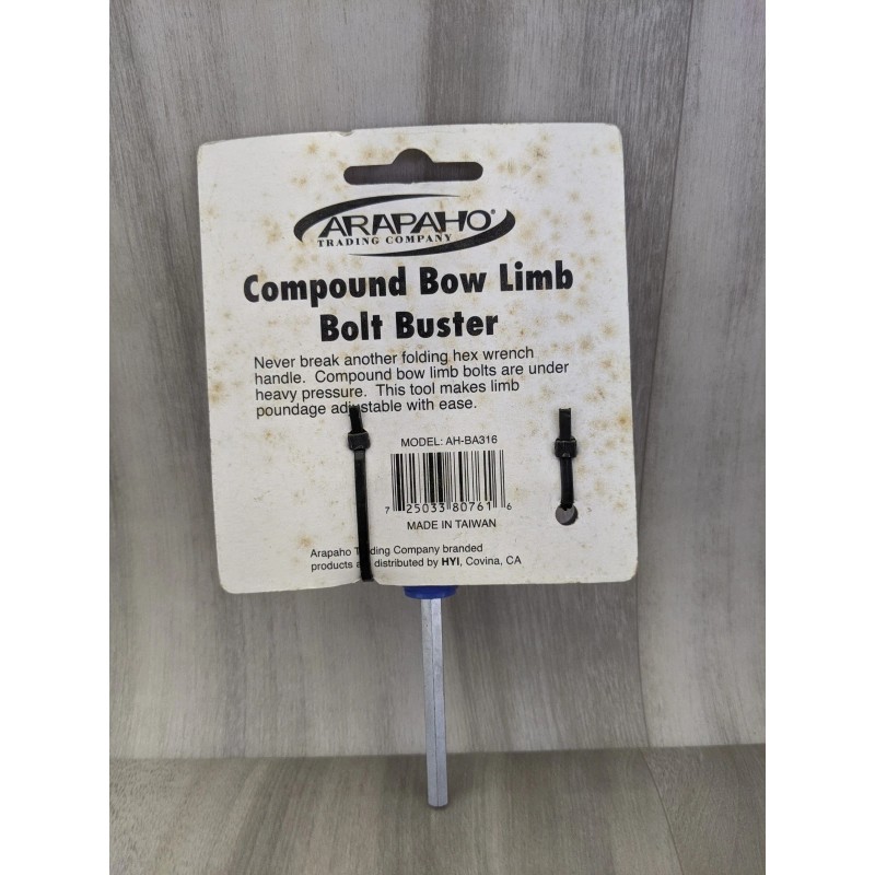 Arapaho Compound Bow Limb Bolt Buster 3/16" Wrench Tool For