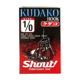 シャウト(Shout!) ルアー クダコフック ブラック #1/0 06-KH 釣り針