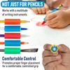 The Classics 12-Pack Triangle Pencil Grips, Assorted Bright Colors, 1.75-Inch