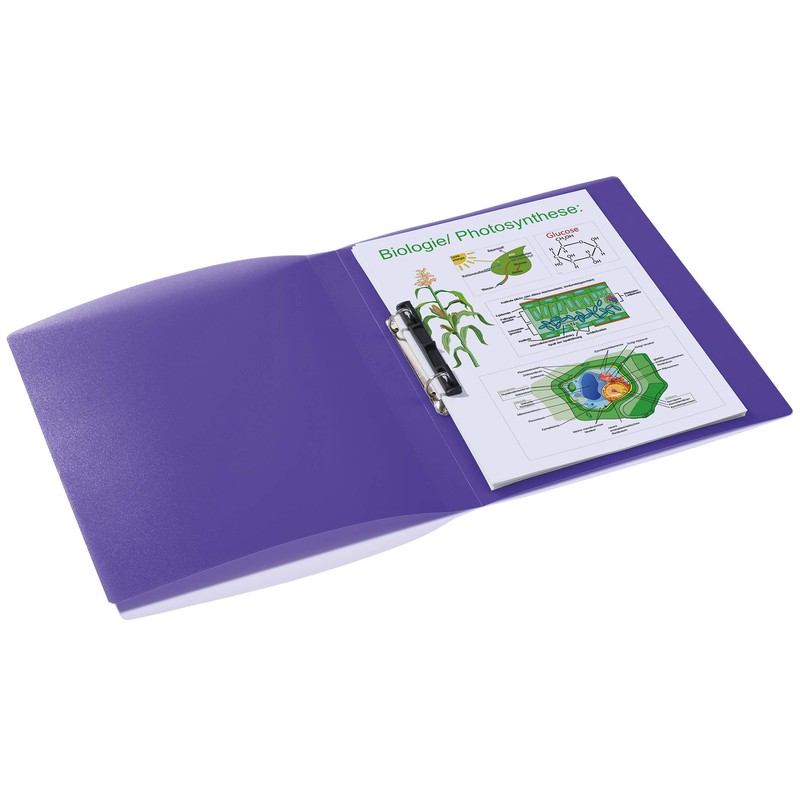 HERMA 19183 A4 Translucent Purple Slim 2 Ring Binder Strong