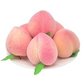 HIRAISM Food Sample Peach, Fruit, Fruit, Fake Lifelike Display Model, 3.1 inches (8 cm), Set of 8