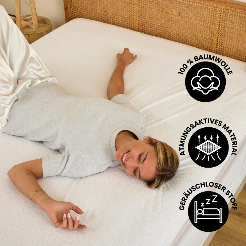 Dreamway Mattress Protector 180 x 200 cm - Waterproof &