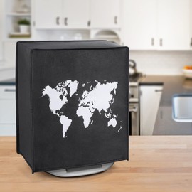 kwmobile Case Compatible with Thermomix TM5 / TM6 - Food Processor Cover - White / Black Travel Outline