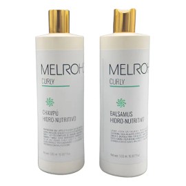 Dúo Champú Y Crema Para Peinar Melrohs Para Rizos 500 Ml