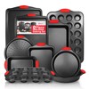 PERLLI Non-Stick 10-Piece Baking Pan Set, BPA-Free Carbon Steel Bakeware