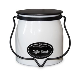 Milkhouse Candle Company - Coffee Break - Creamery Collection - 16oz Double Cotton Wick Soy Candles with Beeswax - Long Burn Time, Made in The USA - Non Toxic, Premium Scented Candles