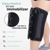 Alpha Medical 16” Long Adjustable Three Panel Orthopedic Knee Immobilizer