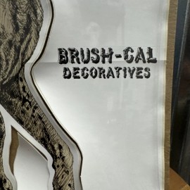 Brush Cal Vintage Brush-Cal Decorative Sticker E-47 Pointer 12” x 9” Sealed New Old Stock