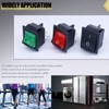 Twidec/2Pcs Rocker Switch AC 10A/125V 6A/250V DPST 4 Pins 2