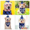 Dog Birthday Bandana Set, 3 Pieces Dog Birthday Bandana Hat