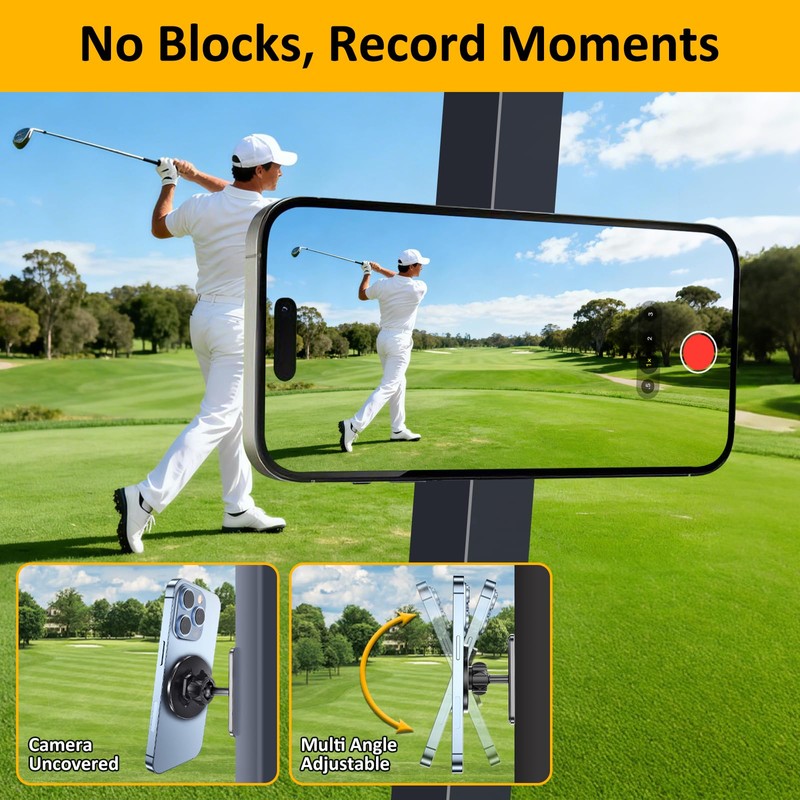 Magnetic Phone Holder for Golf Cart, MagSafe 360° Mount 2
