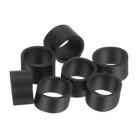 uxcell 50Pcs Silicone Rubber Bands, 6x5mm Rubber Bands Rings Cable Ties Strong Elastic Bands Non-slip for Cord Wrapping Bag Wraps, Black