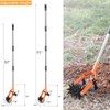 Rotary Cultivator Tool, Hand Tiller for Gardening, 2-in-1 Garden Weeding