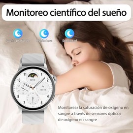 2one Smartwatch, Relojes Inteligentes para Hombres y Mujeres, Resistente al Agua hasta 1 ATM, Monitoreo de Frecuencia Cardíaca, 123 Modos Deportivos, Compatible con iOS y Android (1.39'') (Plateado)