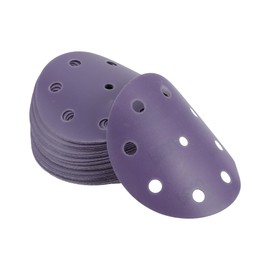 VekAuto 50 Stk. Schleifscheiben, 5" 9 Loch 600 Körnung Klett-Schleifpapier Universal für Metall, Holz, Automobilreparatur Haltbarkeit Keramik-Polyester-Film Lila