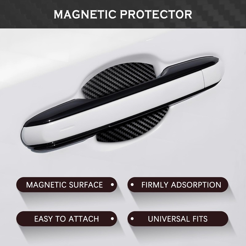 Auprite Magnetic Car Door Bowl Handle Protector, 4pcs Car Door