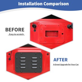 JOSHELA for Jeep JK Tailgate Vent Plate Cover Fit for Jeep Wrangler JK JKU 2007-2017 Black Spare Tire Delete Accessories