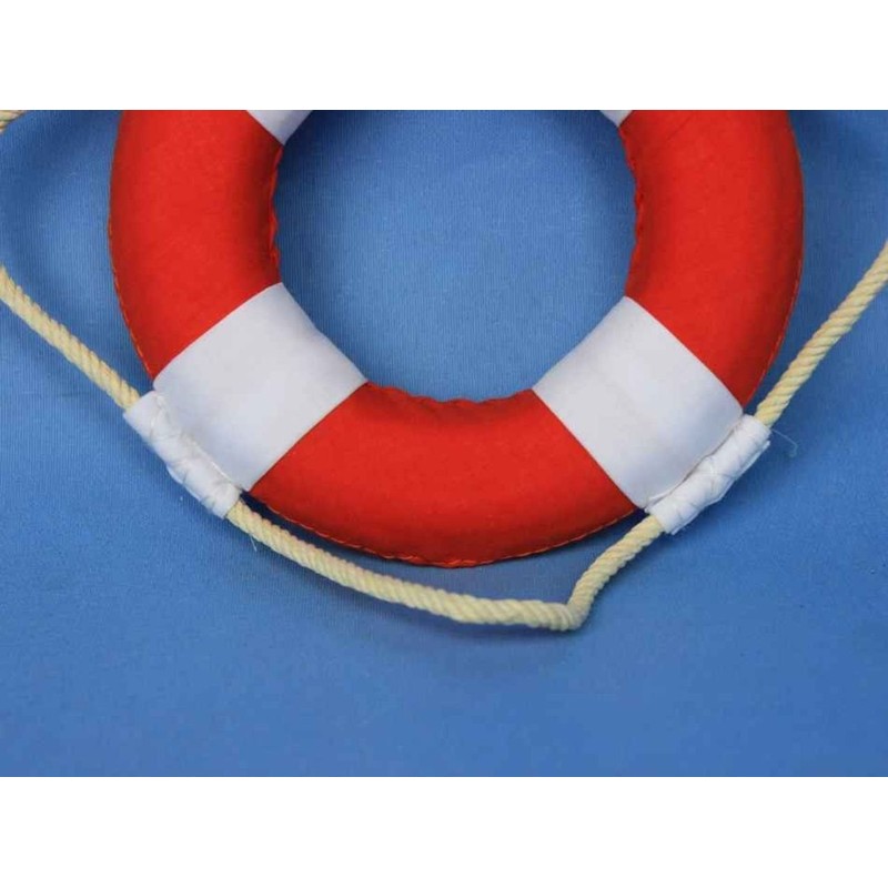 Hampton Nautical Vibrant with White Bands Life Ring Decoration, 6",
