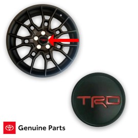 Toyota 18 - 24 Toyota Camry 19 Inch TRD Alloy Wheel Black Center Cap OEM Qty 1 New